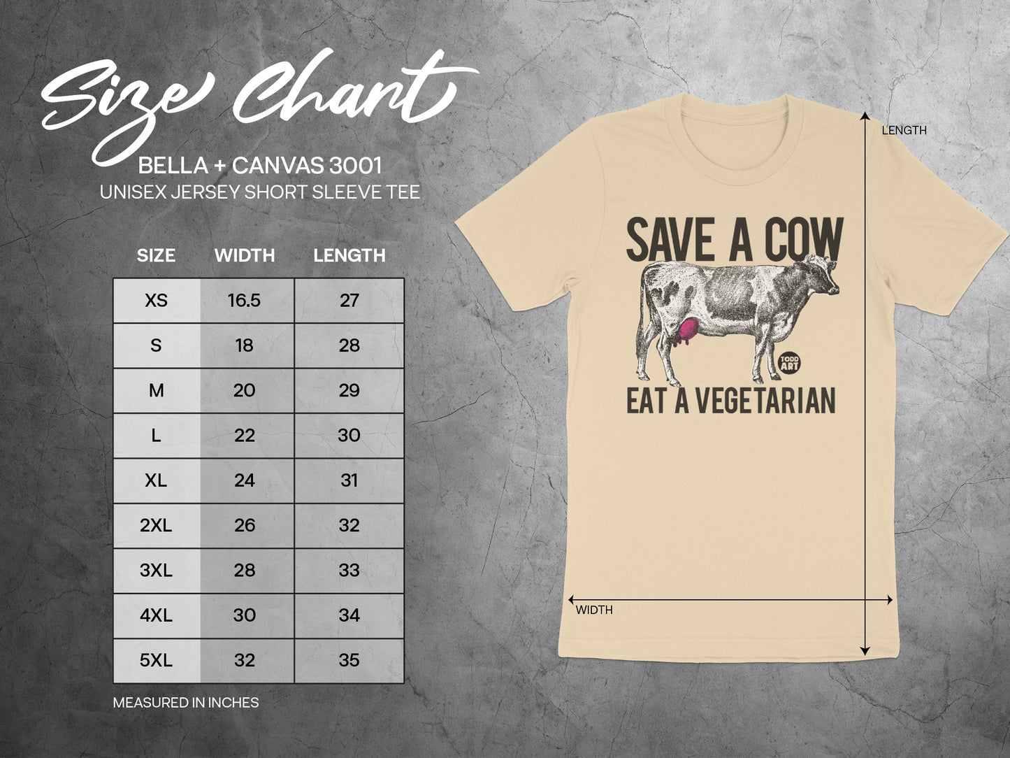 Save A Cow Eat A Vegetarian Unisex Tee Shirt Product