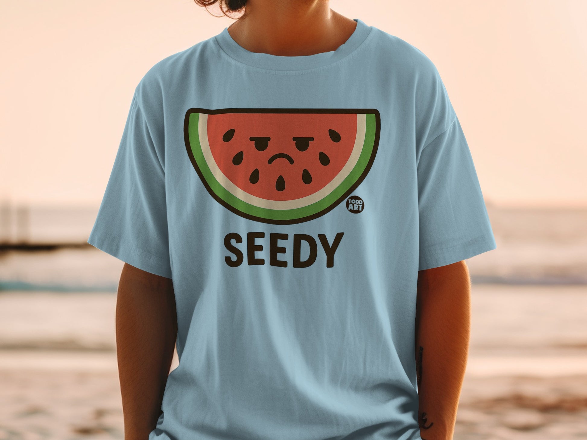 Sad Watermelon Slice SEEDY Graphic TODD ART Design product type