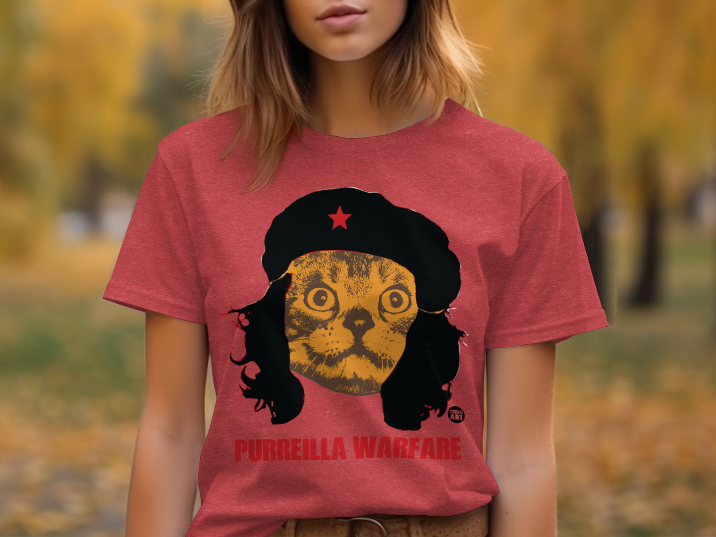Purreilla Warfare Cat Graphic Shirt for Fun Produkt