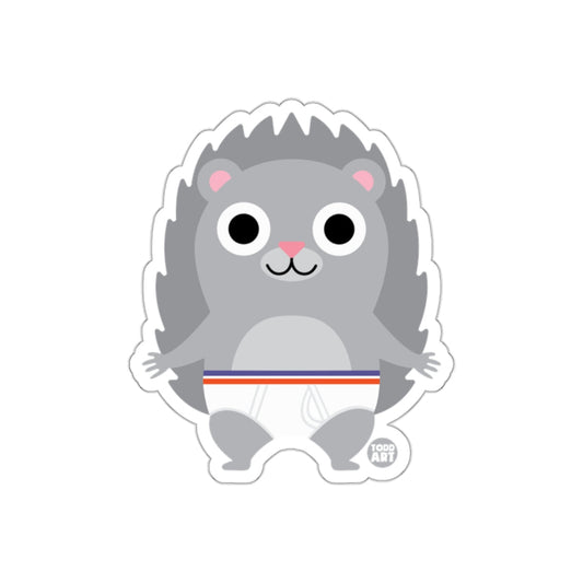 Adorable Cartoon Hedgehog Design Sticker