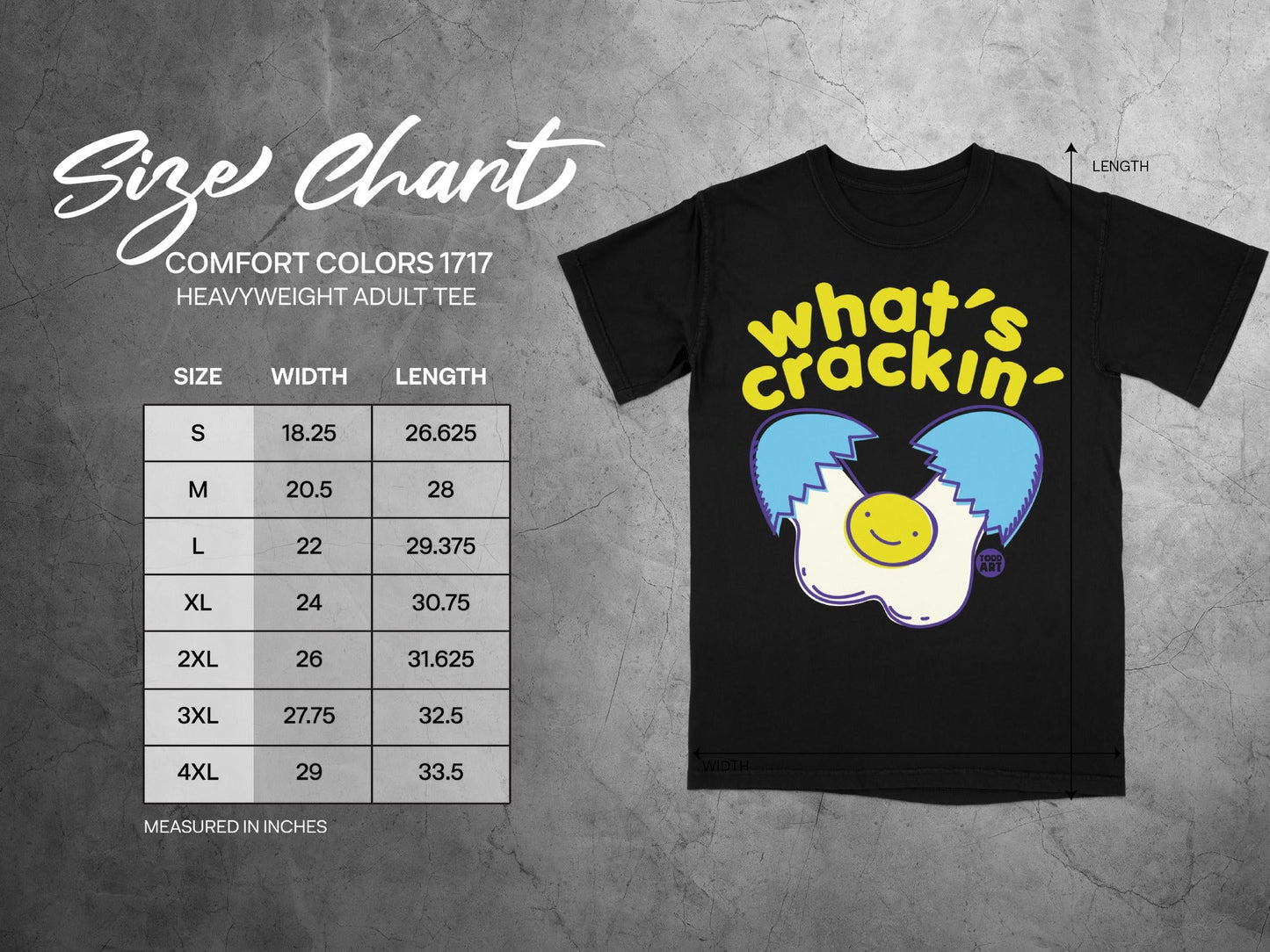 What's Crackin' Graphic Heavyweight Adult Tee