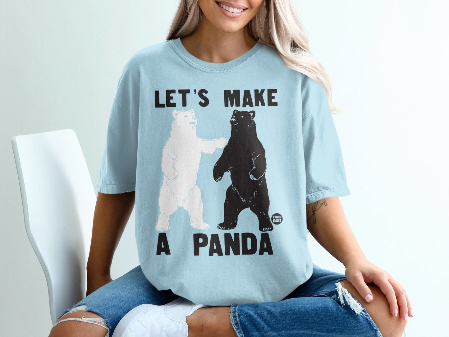 Let's Make A Panda Graphic Bear T-Shirt