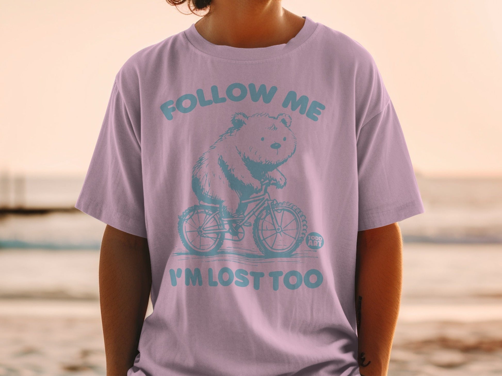 Follow Me I'm Lost Too Bicycle Print T-shirt