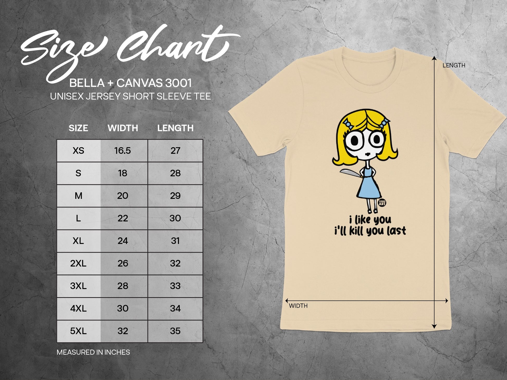 'I Like You I'll Kill You Last Cute Character Tee'
