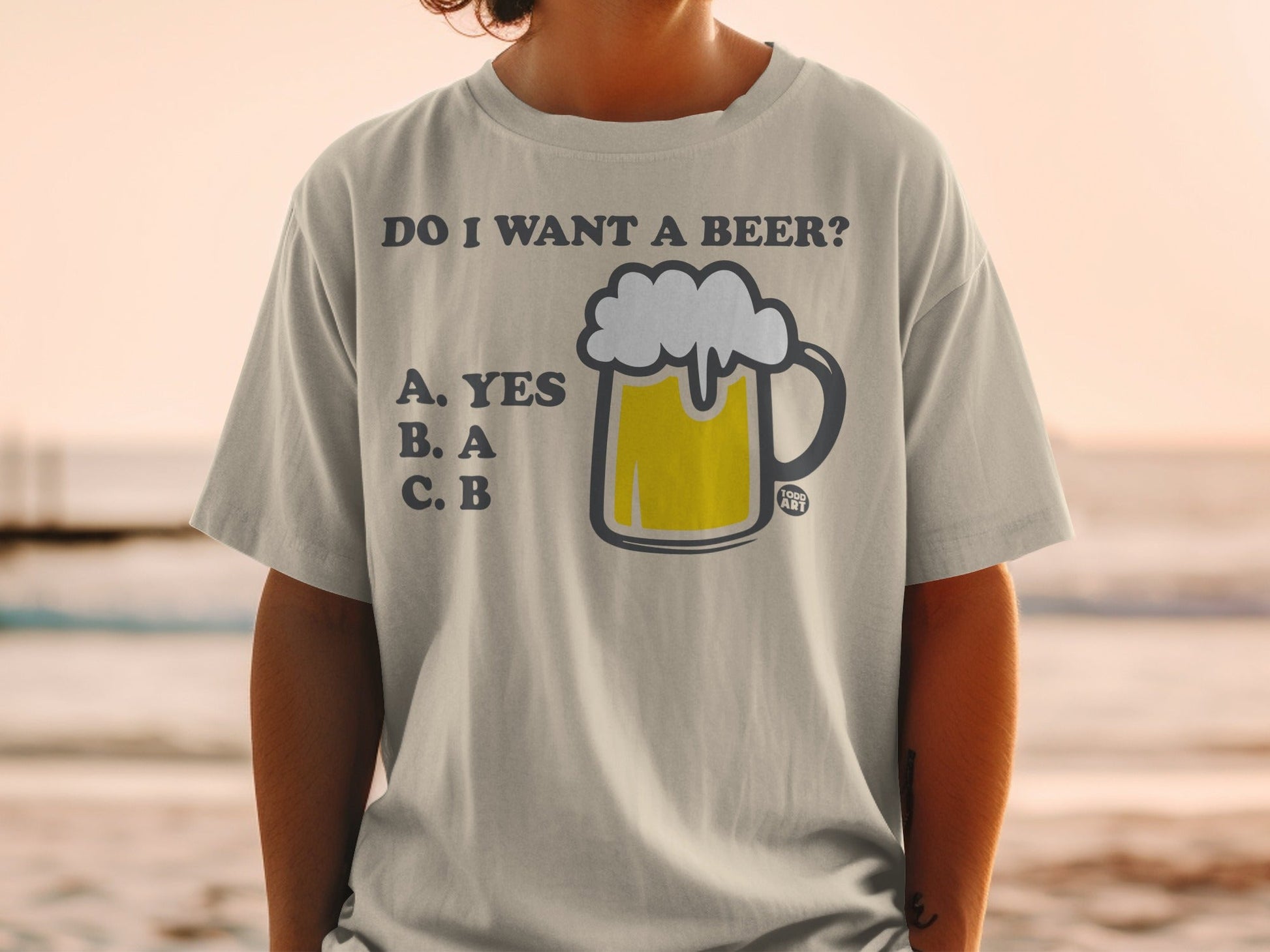 Funny Beer Quiz Graphic Tee for Casual Wear