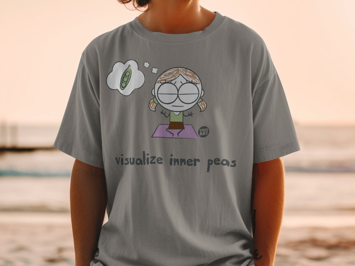 Visualize Inner Peas Yoga Cartoon Shirt Product