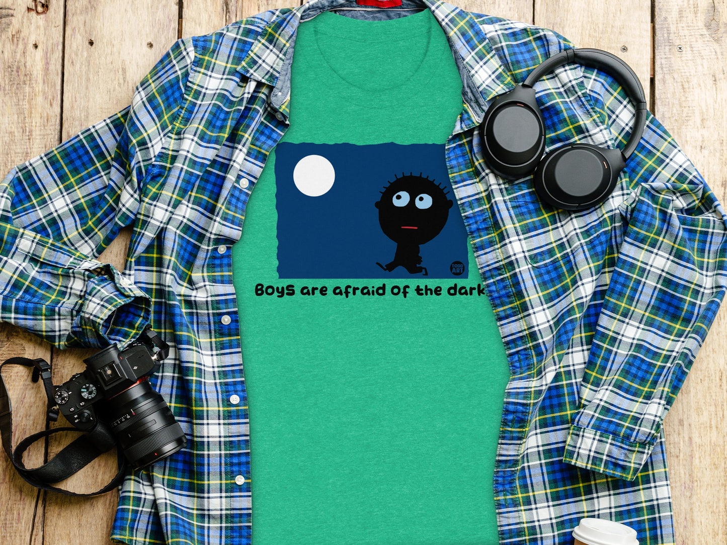 Boys are afraid Of the dark graphic t-shirt