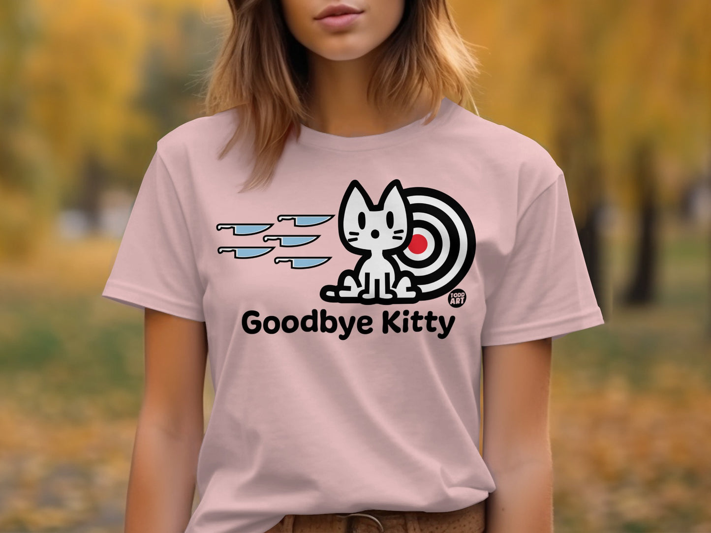 Goodbye Kitty Graphic Tee Shirt Novelty Product