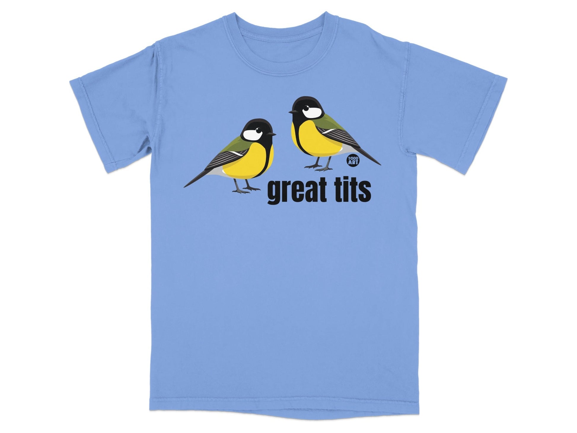 Great Tits Bird Graphic Funny Tee Shirt