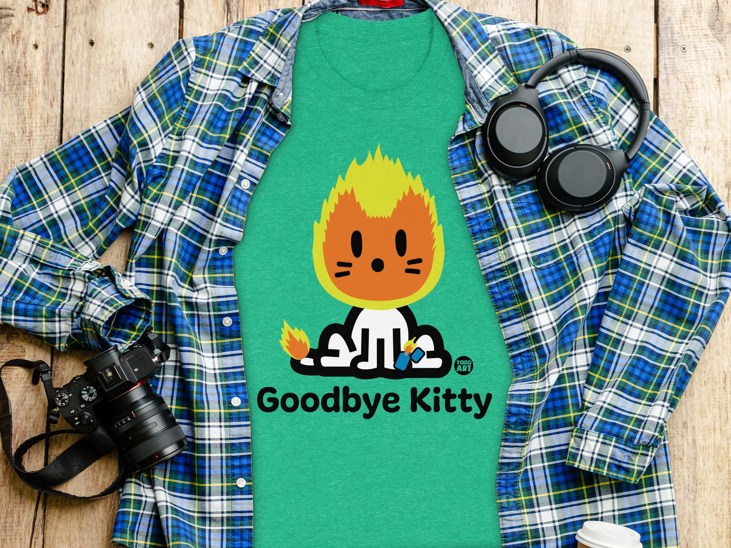 Goodbye Kitty Cute Graphic Entertainment Shirt
