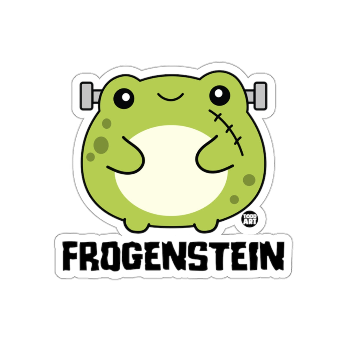 Frog Monster Cartoon Character Sticker