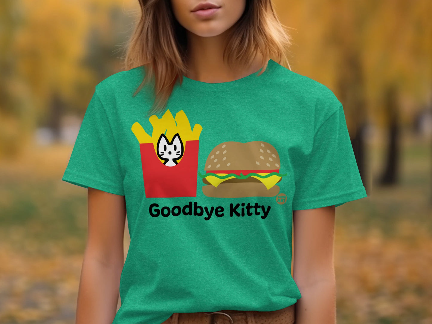 Funny Goodbye Kitty Fast Food T-Shirt Product