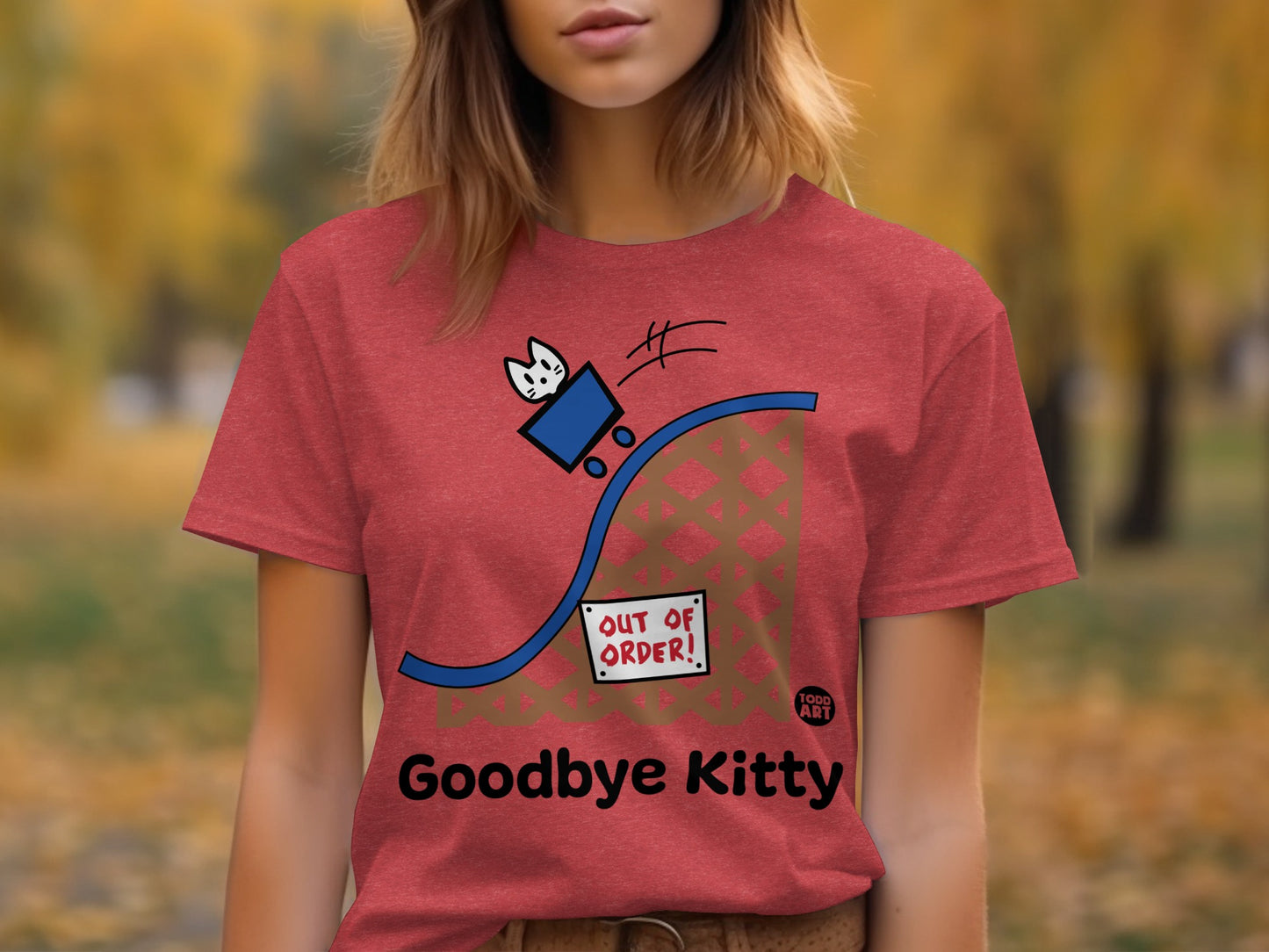 Goodbye Kitty Out of Order Graphic T-Shirt