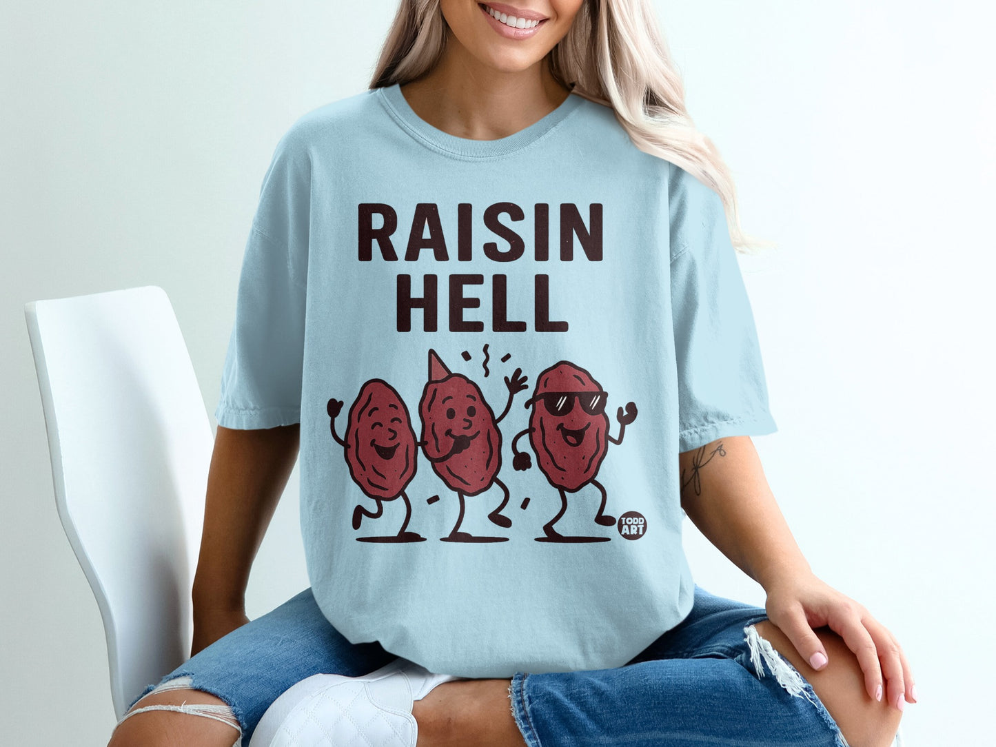Raisin Hell Dancing Raisins Funny Pun Graphic product type