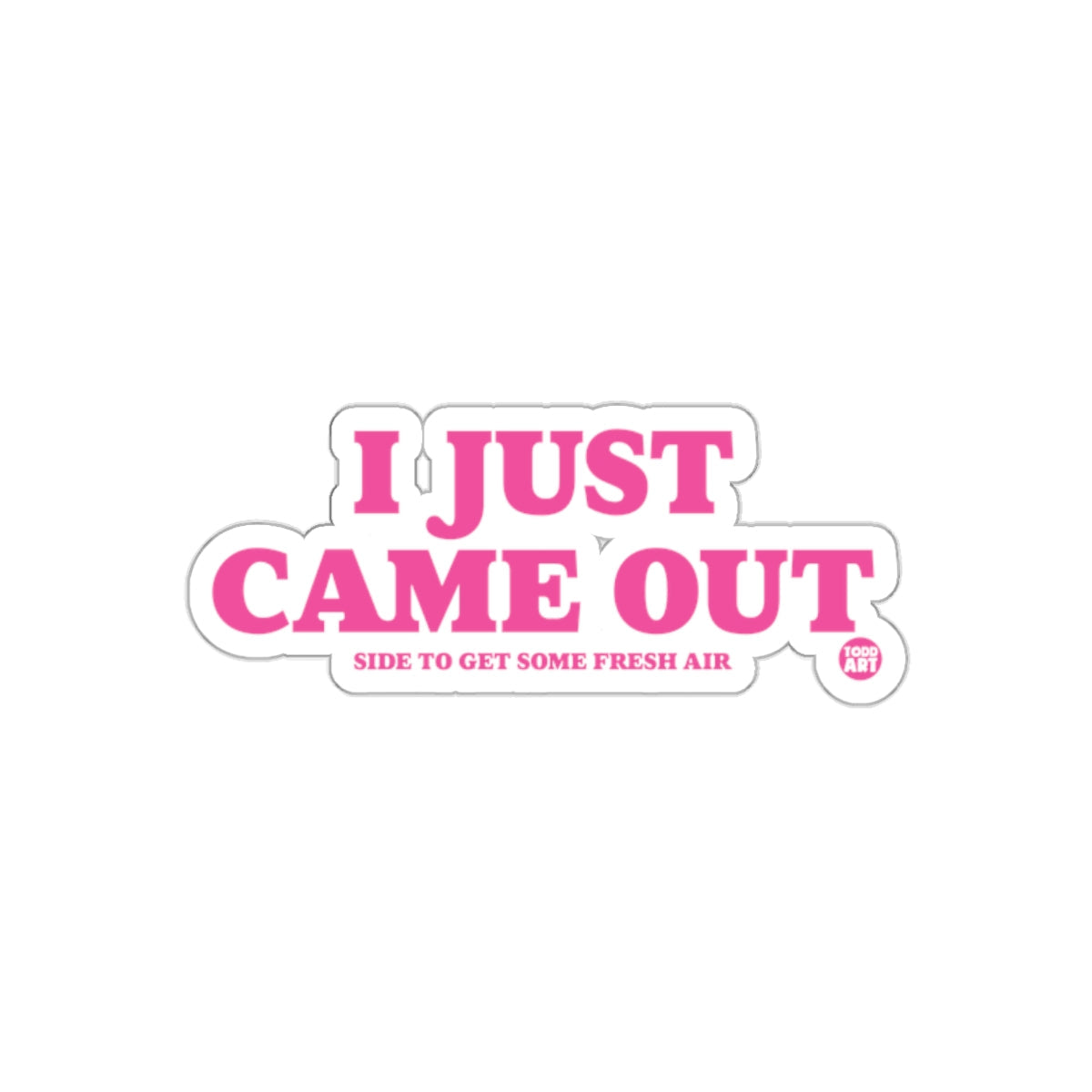 I Just Came Out Side To Get Some Fresh Air Sticker