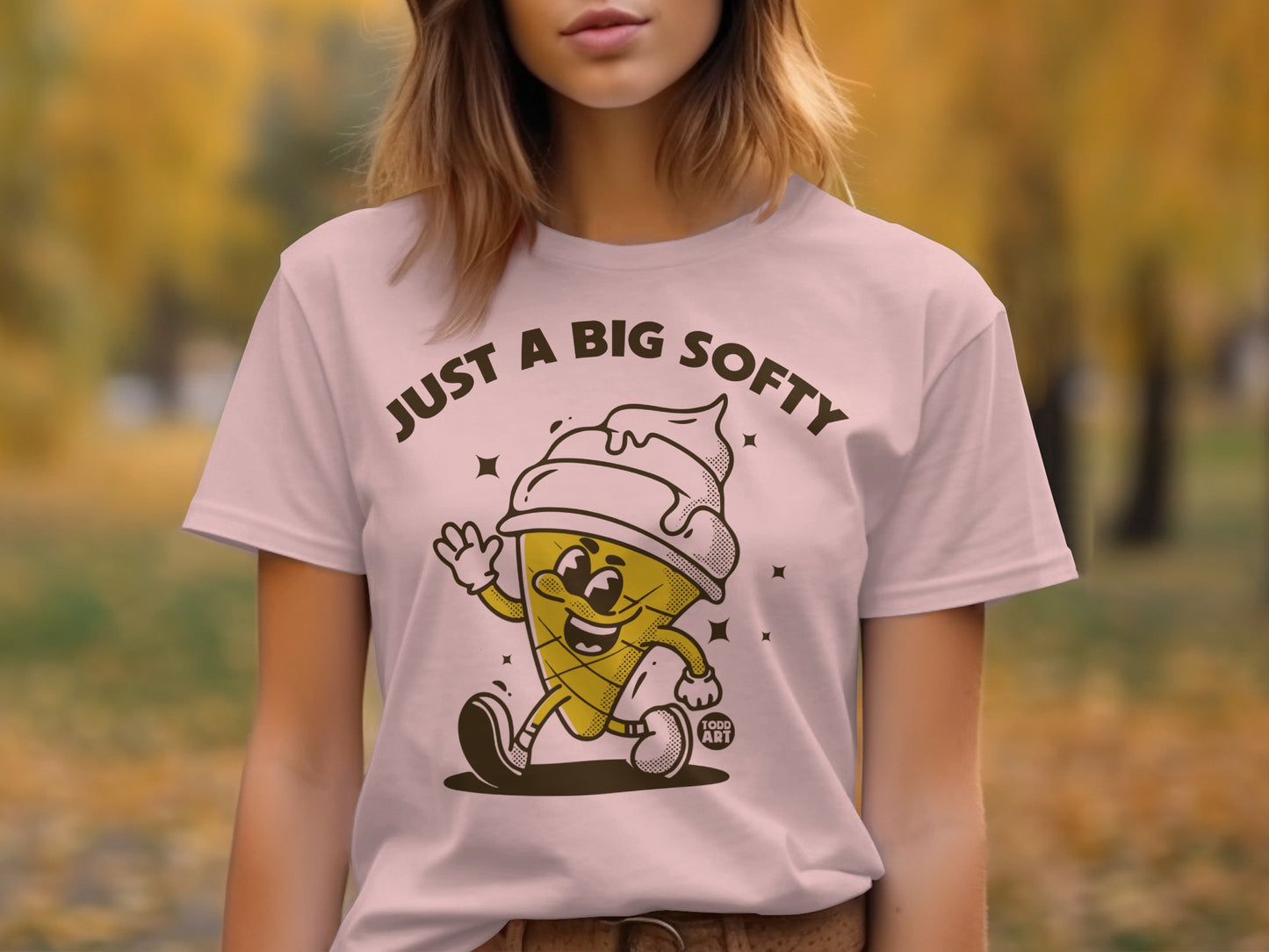 Just A Big Softy Ice Cream Character Design Shirt