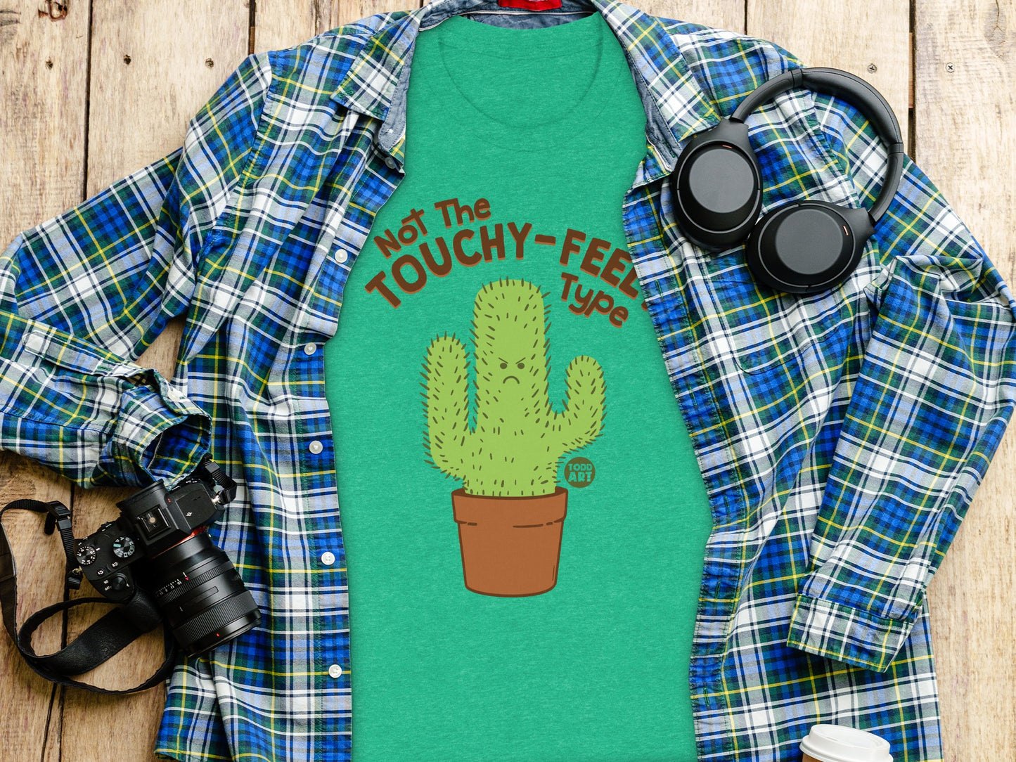 Not The Touchy-Feely Type Cactus Graphic T-shirt