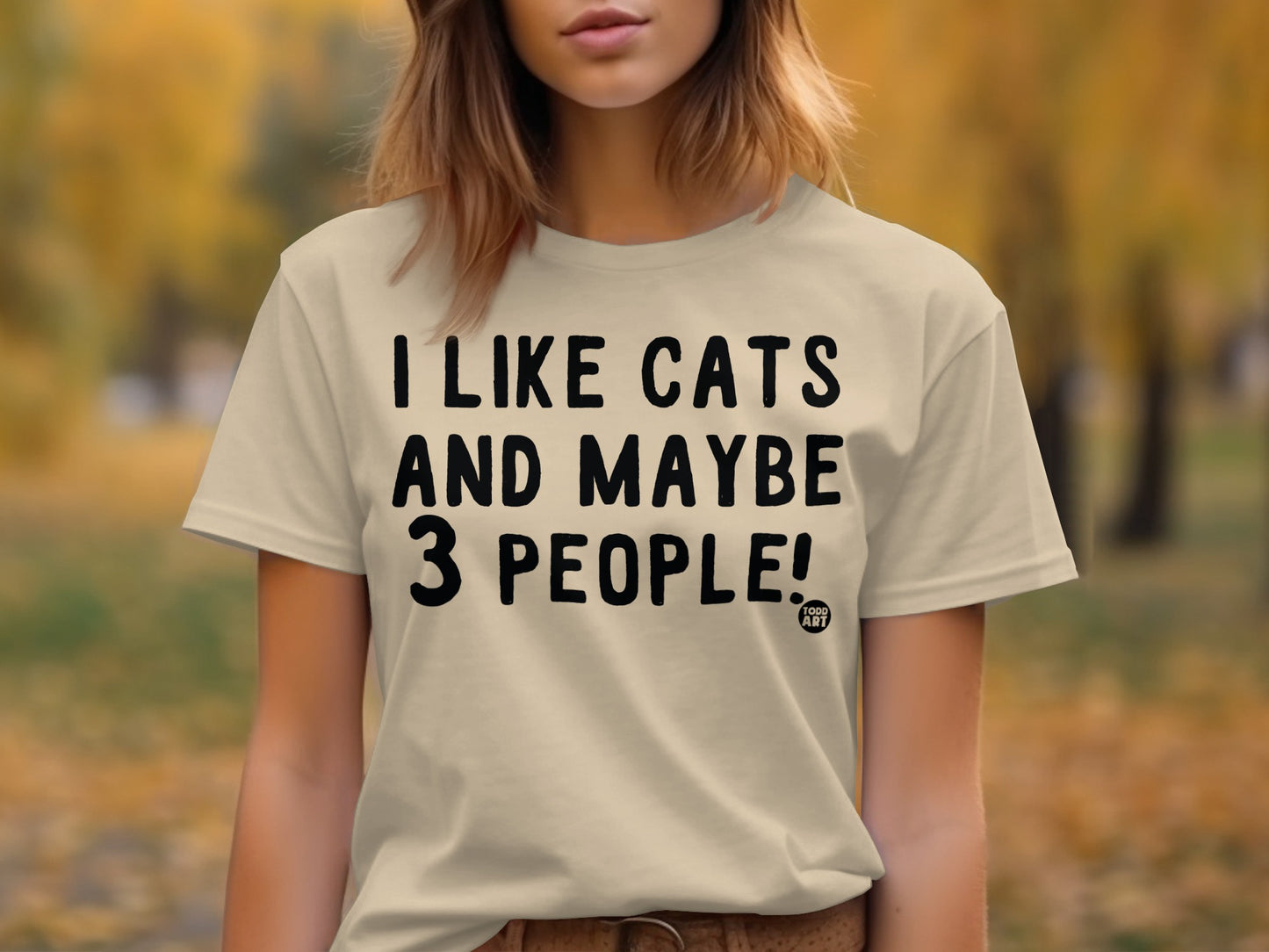 I Like Cats And Maybe 3 People Graphic Tee