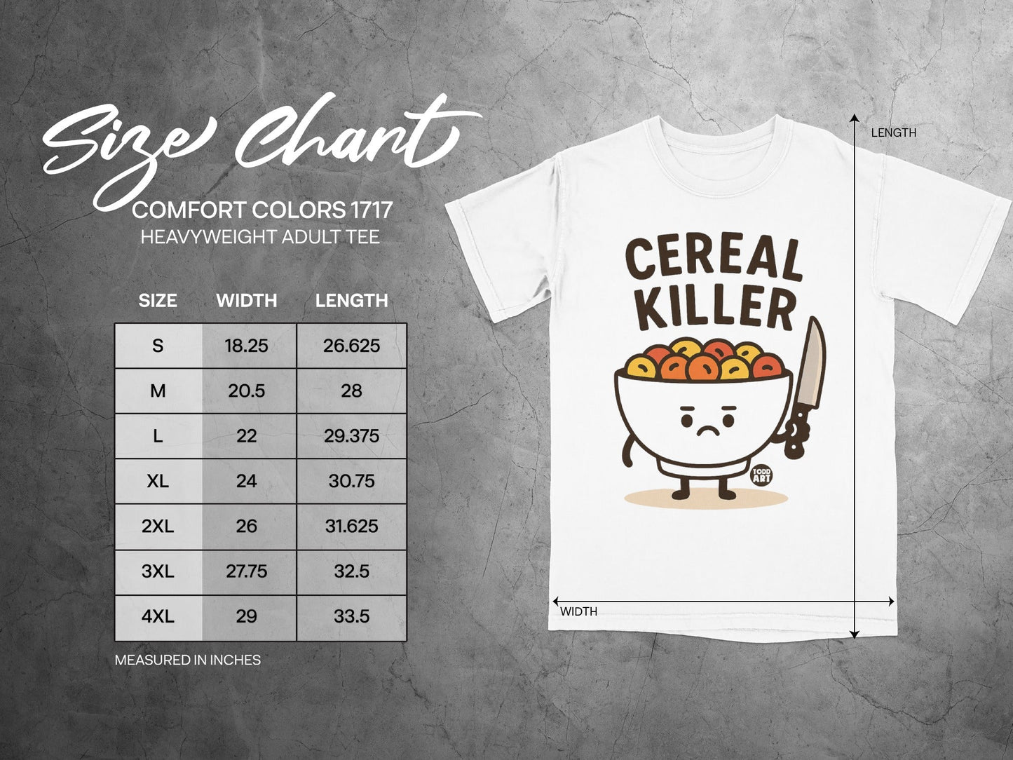 Cereal Killer Graphic Tee Funny Novelty T-Shirt