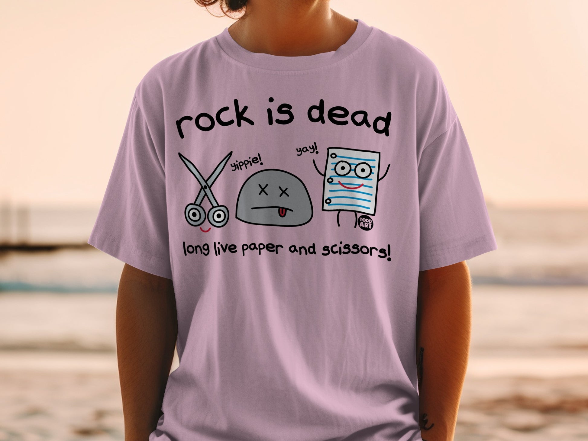 Rock is Dead Long Live Paper and Scissors Yippie Yay product type