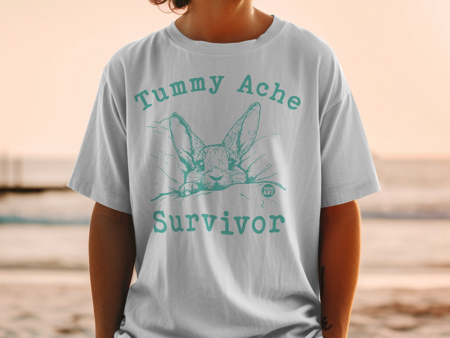 Tummy Ache Survivor Funny Graphic Printed Shirt