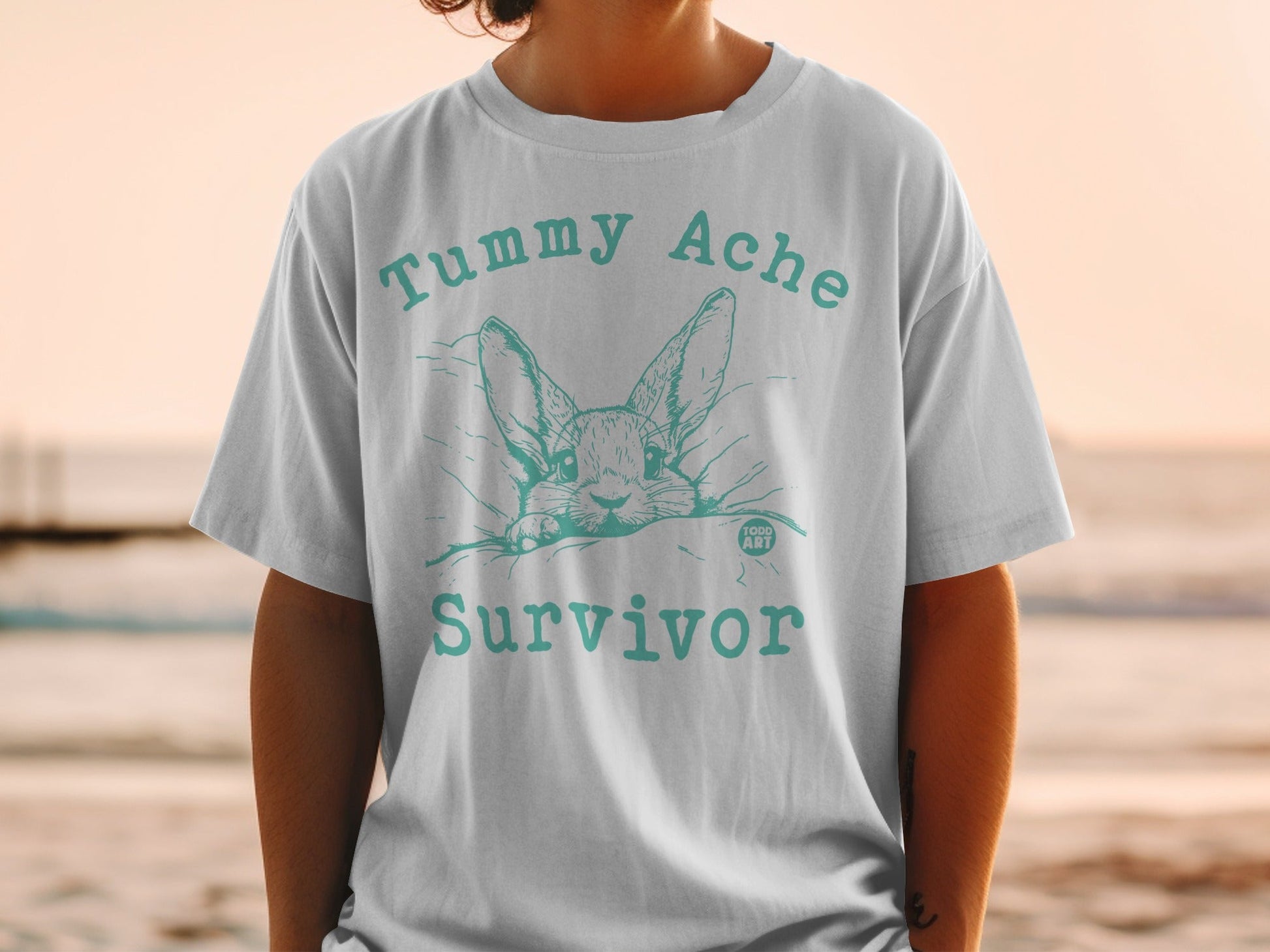 Tummy Ache Survivor Funny Graphic Printed Shirt