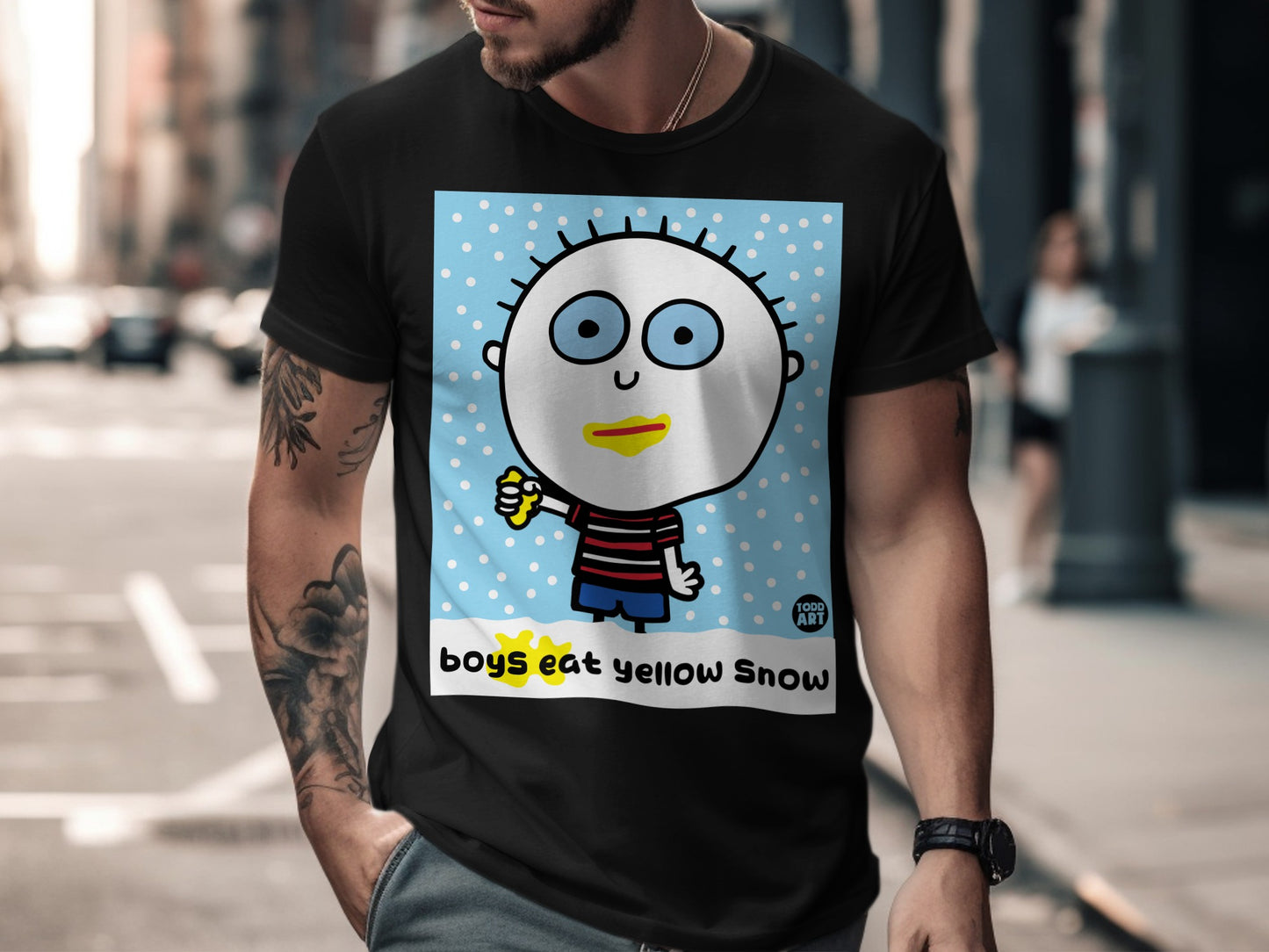 Boys Eat Yellow Snow Graphic Tee Shirt