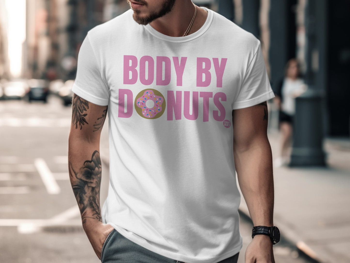 Body By Donuts Graphic Tee Shirt for Donut Lovers