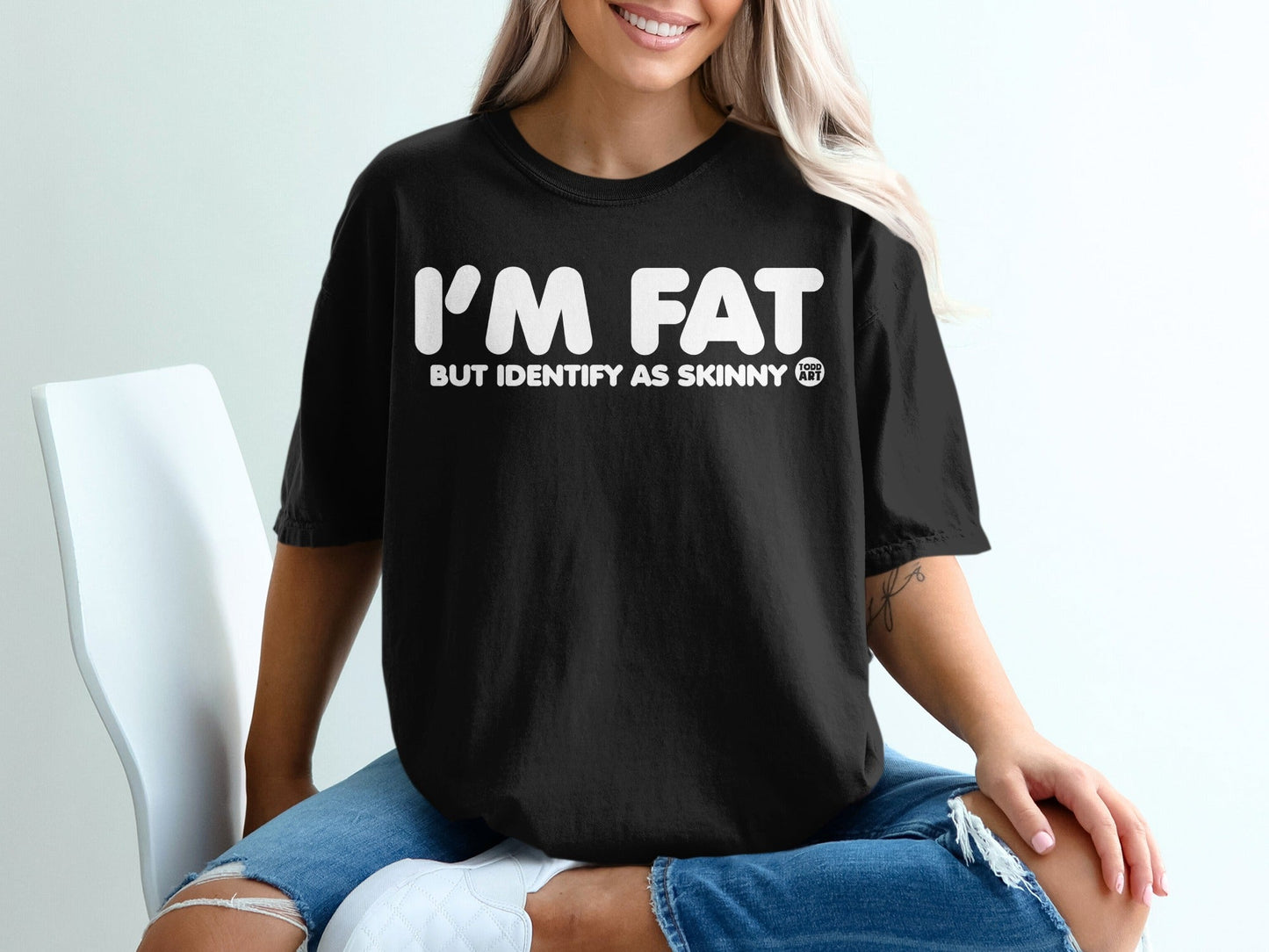 I'm Fat But Identify As Skinny Funny Graphic T-shirt