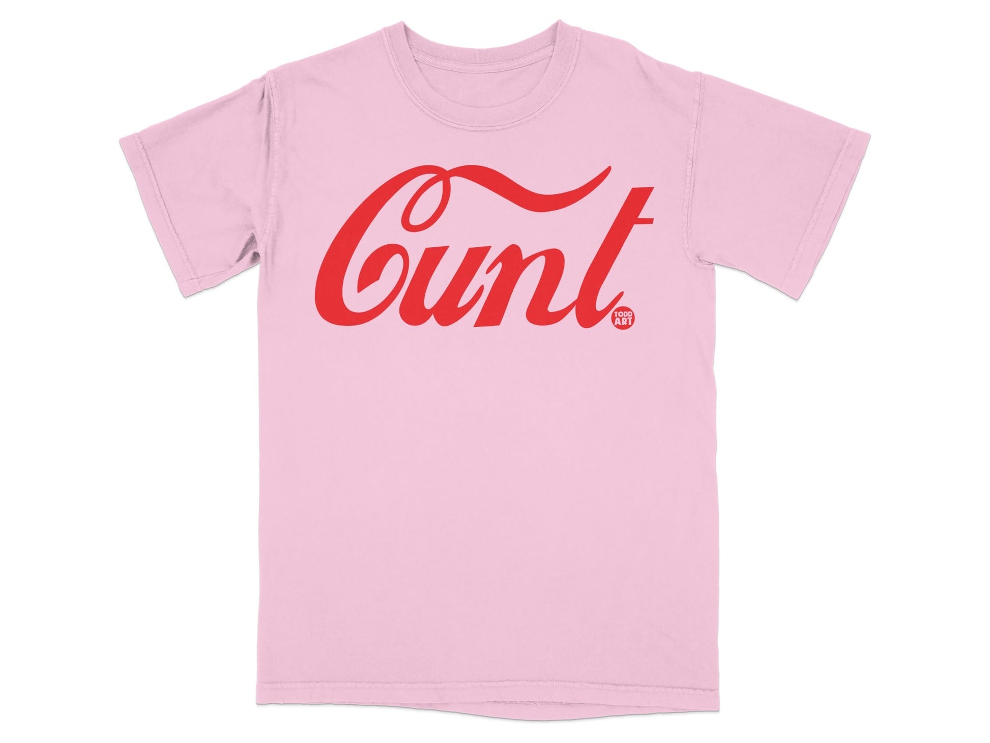 Bold Pink and Red 'Cunt' Graphic T-Shirt