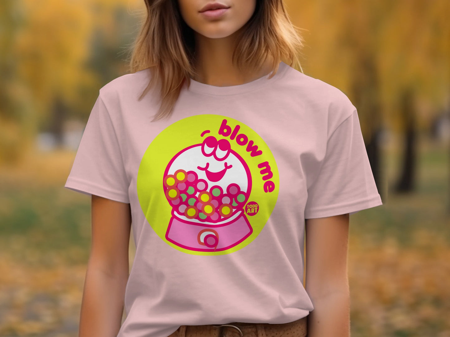 Blow Me Gumball Machine Graphic T-shirt