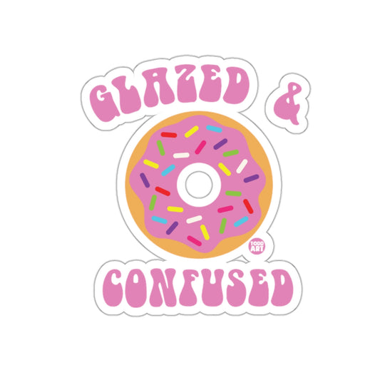 Glazed and Confused Colorful Sprinkled Donut Sticker