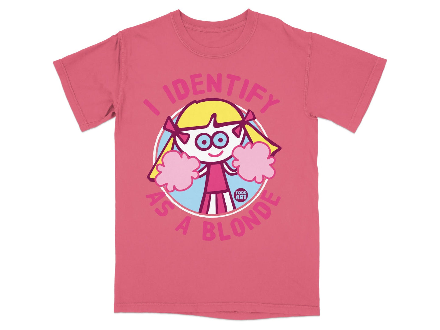 I Identify As A Blonde Funny Graphic T-shirt