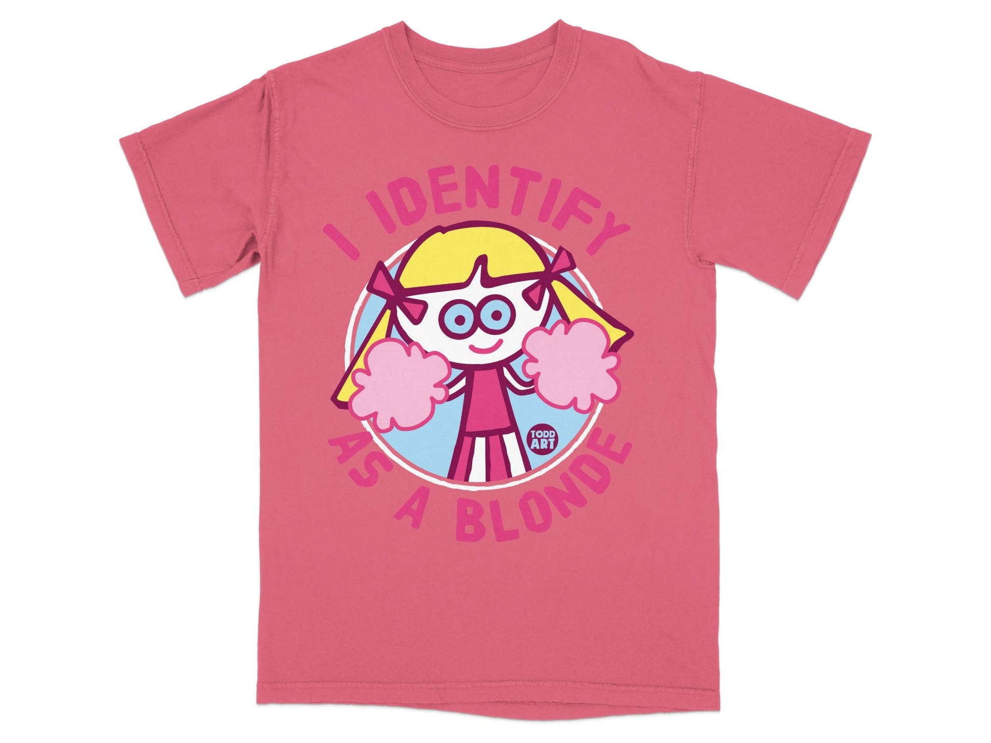 I Identify As A Blonde Funny Graphic T-shirt