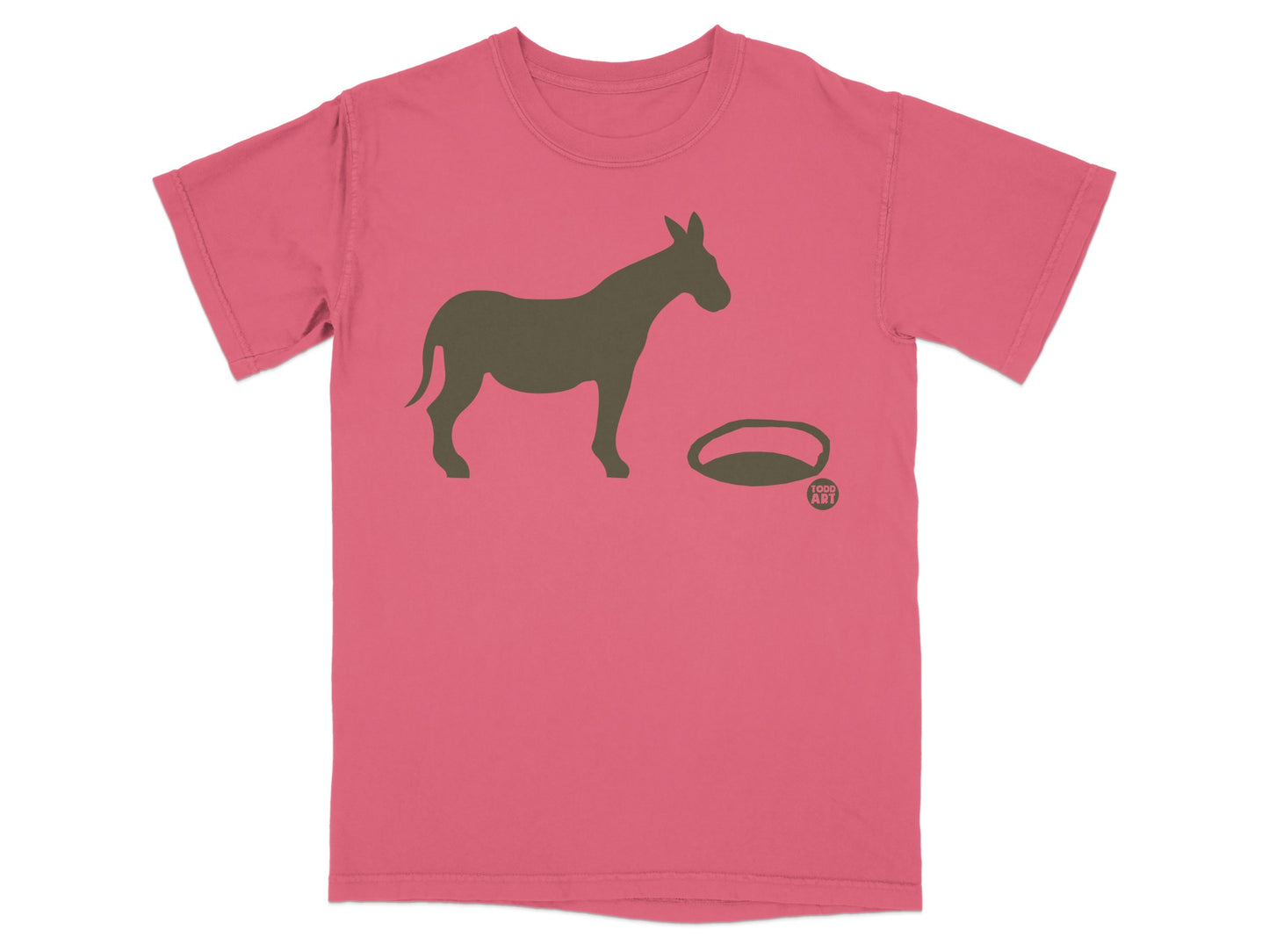 Graphic Donkey Design Todd Art Pink T-Shirt Product