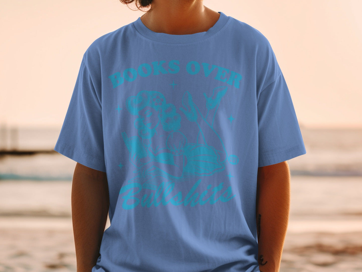 Books Over Bullshits Graphic Tee for Casual Wear