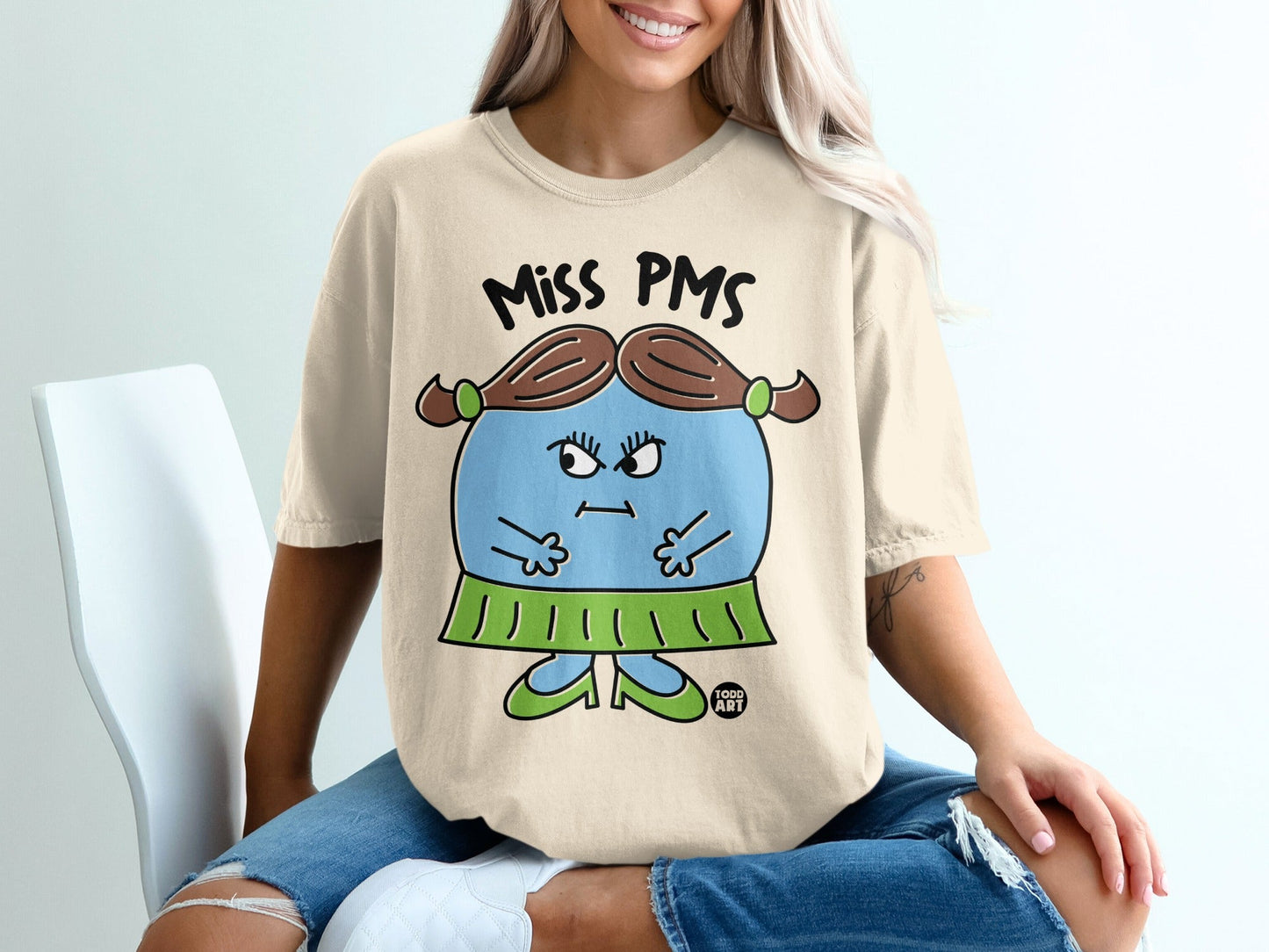 Miss PMS Todd Art Graphic T-Shirt for Casual Wear
