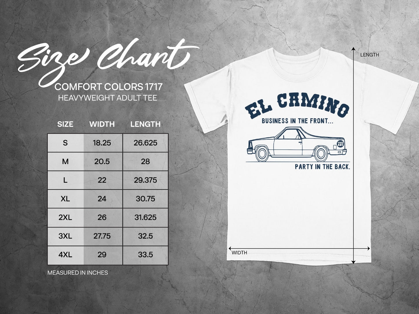 El Camino Business in the Front Party in the Back Tee