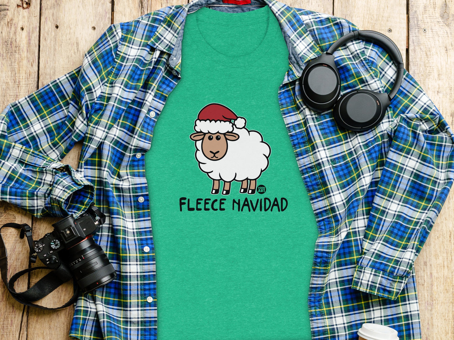 Fleece Navidad Festive Christmas Graphic Tee product