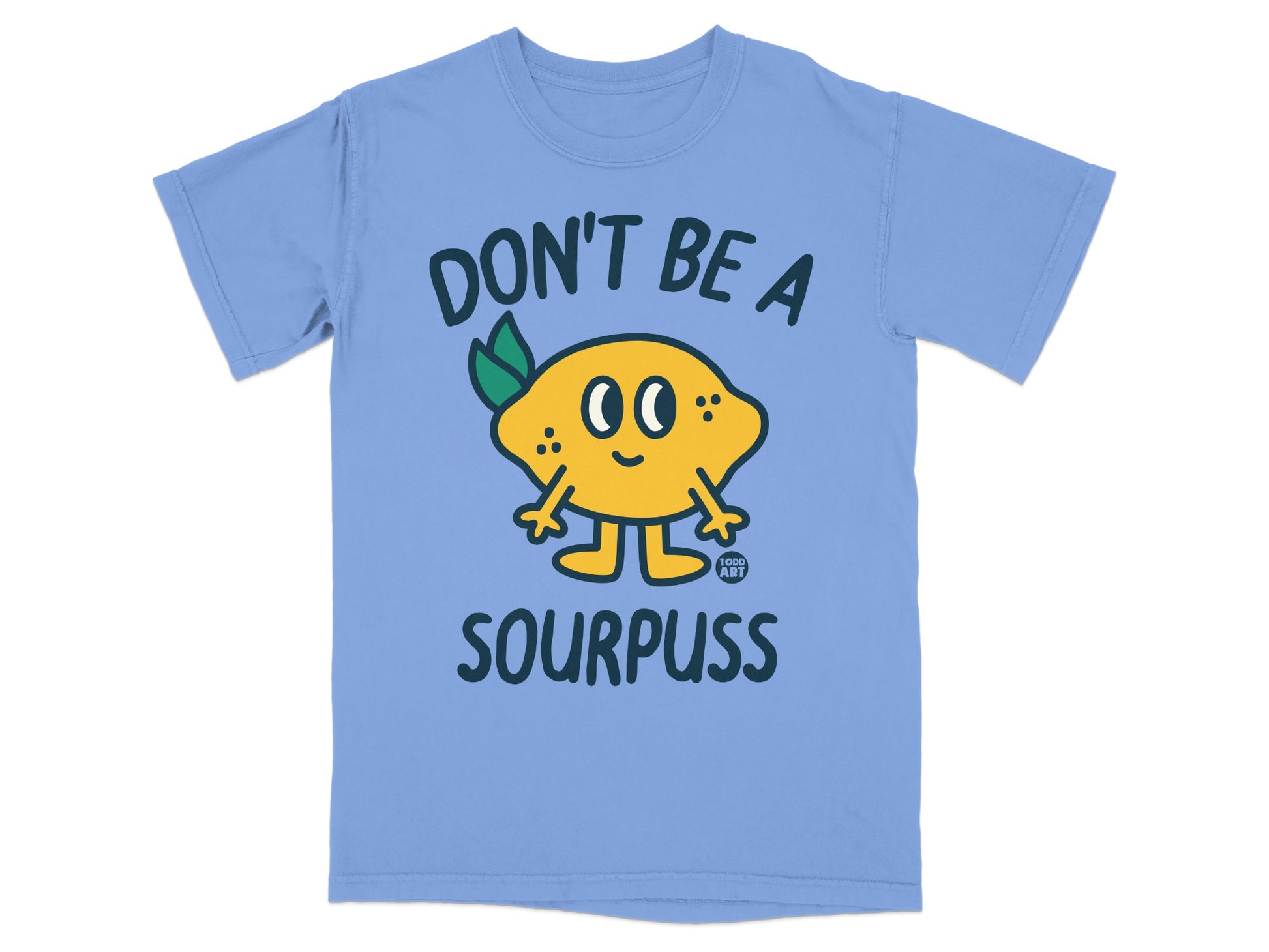 Blue Don't Be A Sourpuss Lemon Character Tshirt product type
