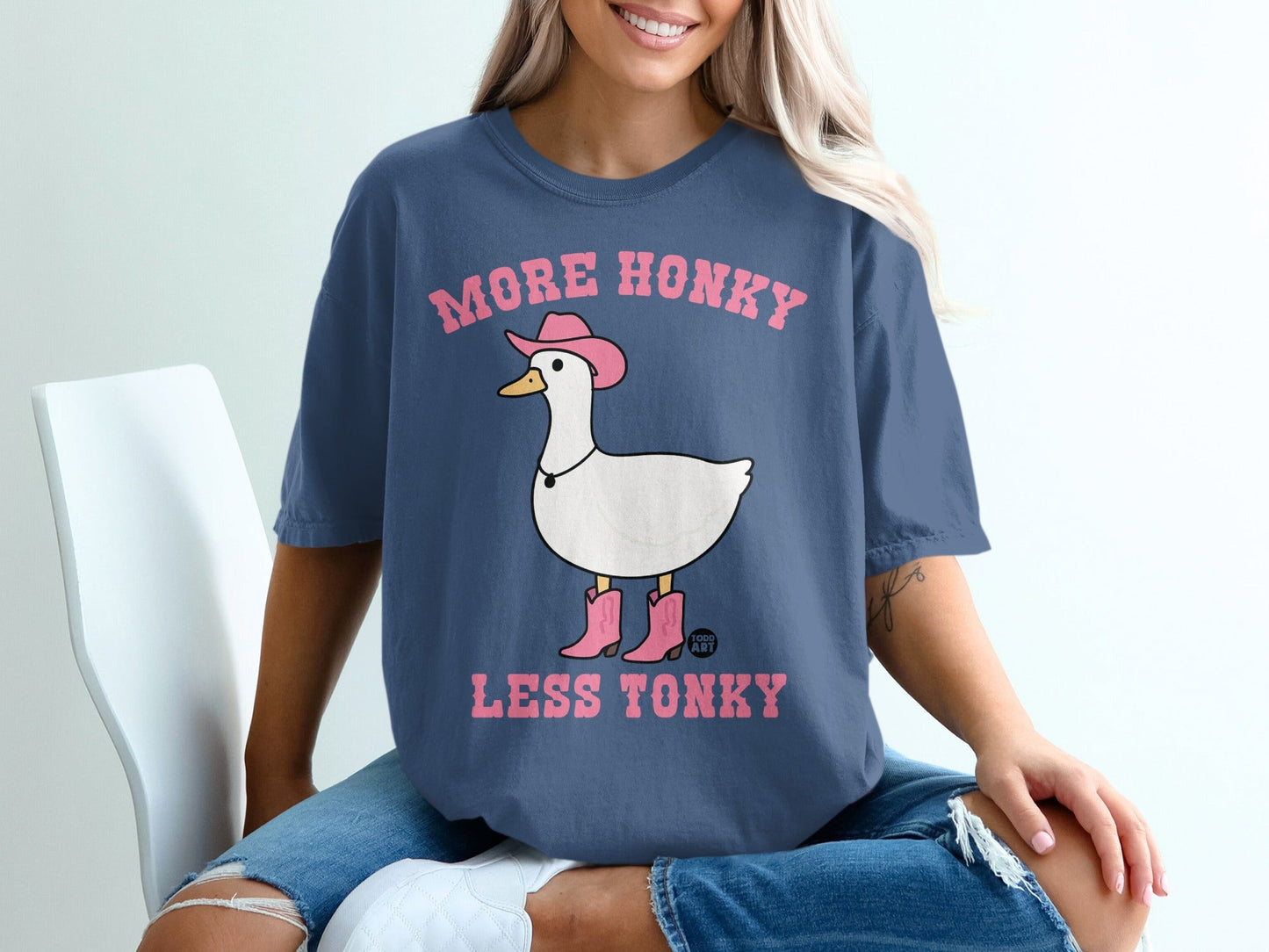 More Honky Less Tonky Duck Graphic T-Shirt