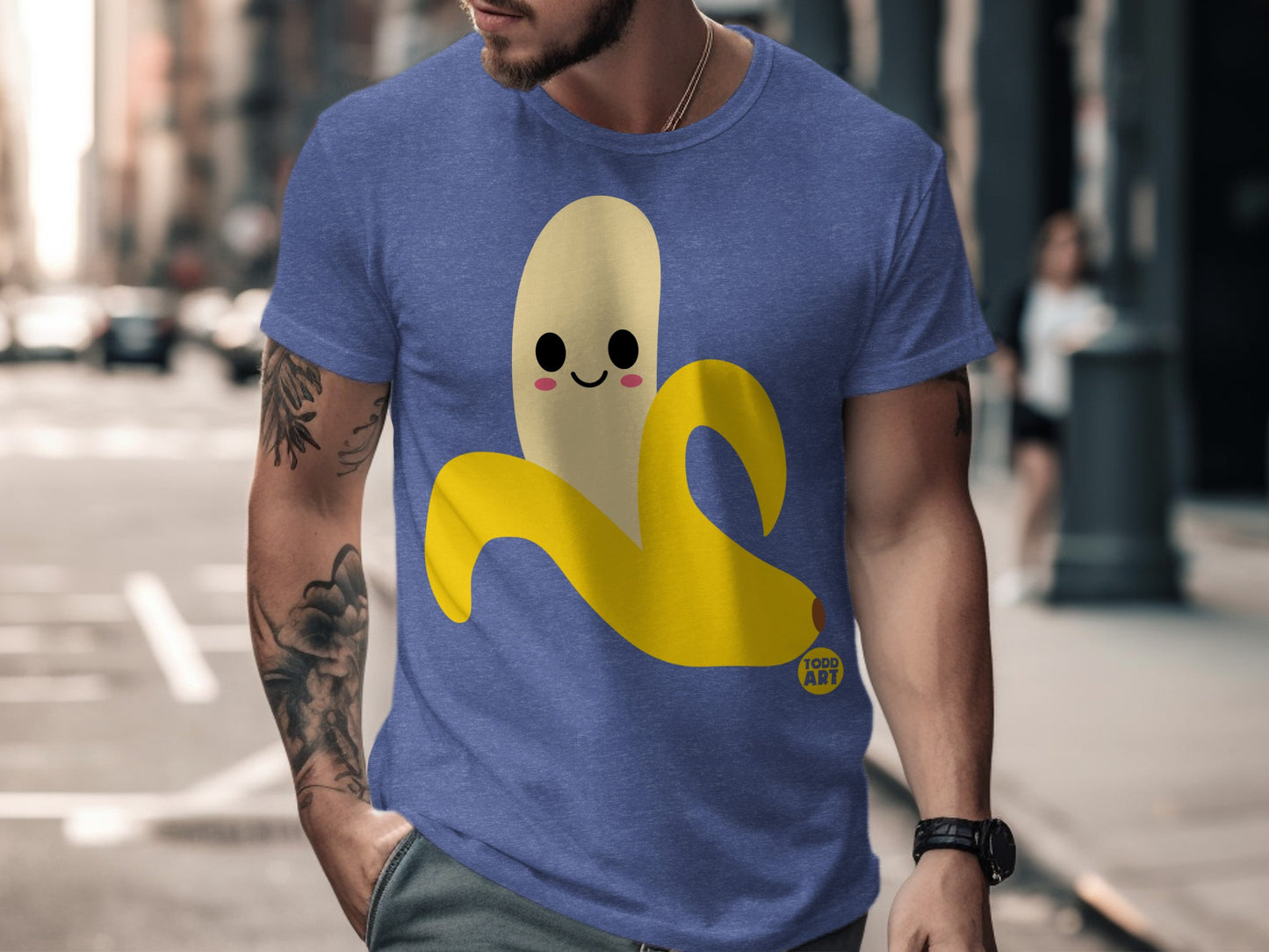 Cute Smiling Banana Graphic Todd Art T-Shirt Product