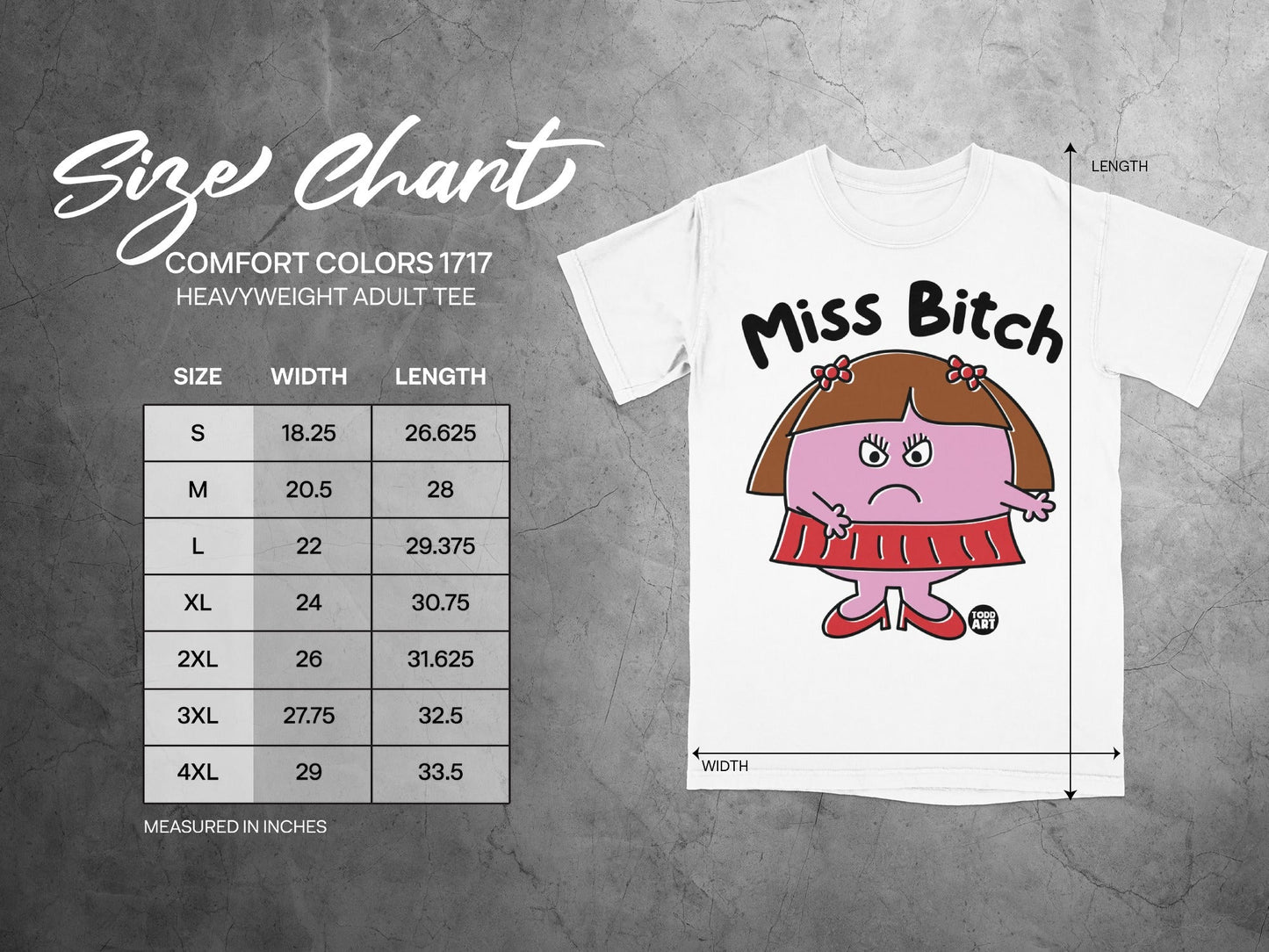 Miss Bitch Heavyweight Adult Tee