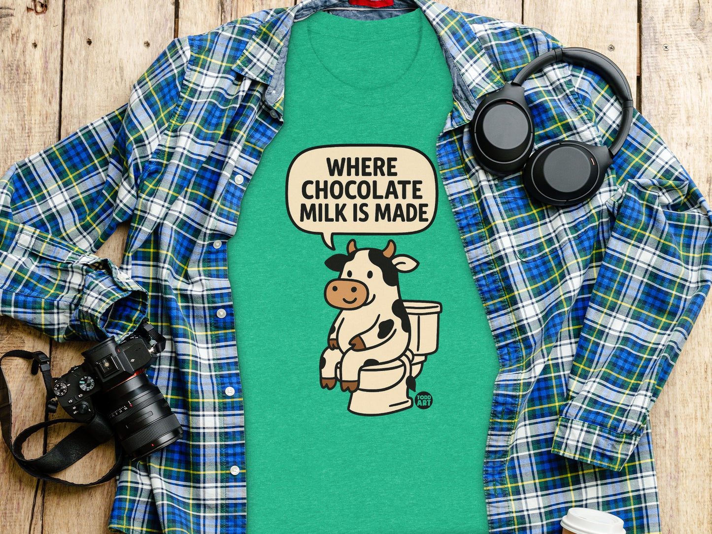 Funny Cow Chocolate Milk T-Shirt Where It's Made Tee
