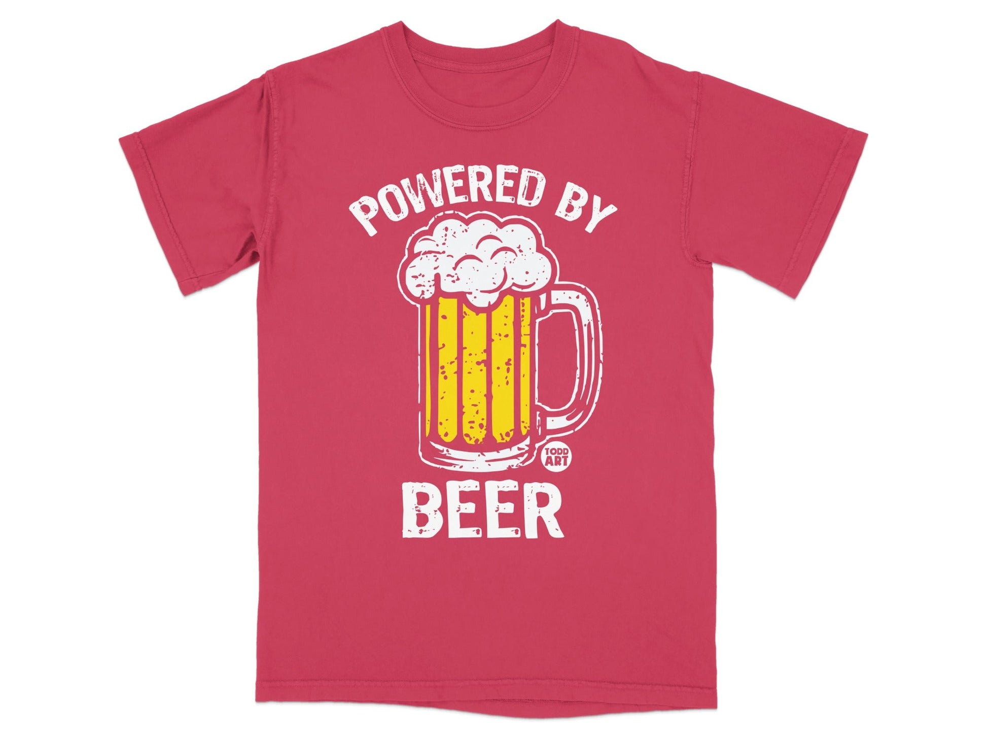 Powered By Beer Graphic Tee Shirt
