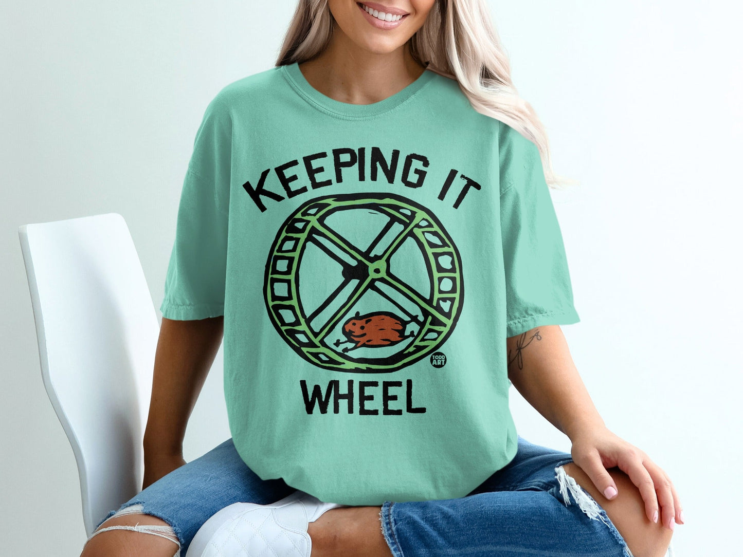 Keeping It Wheel Graphic Tee for Casual Wear