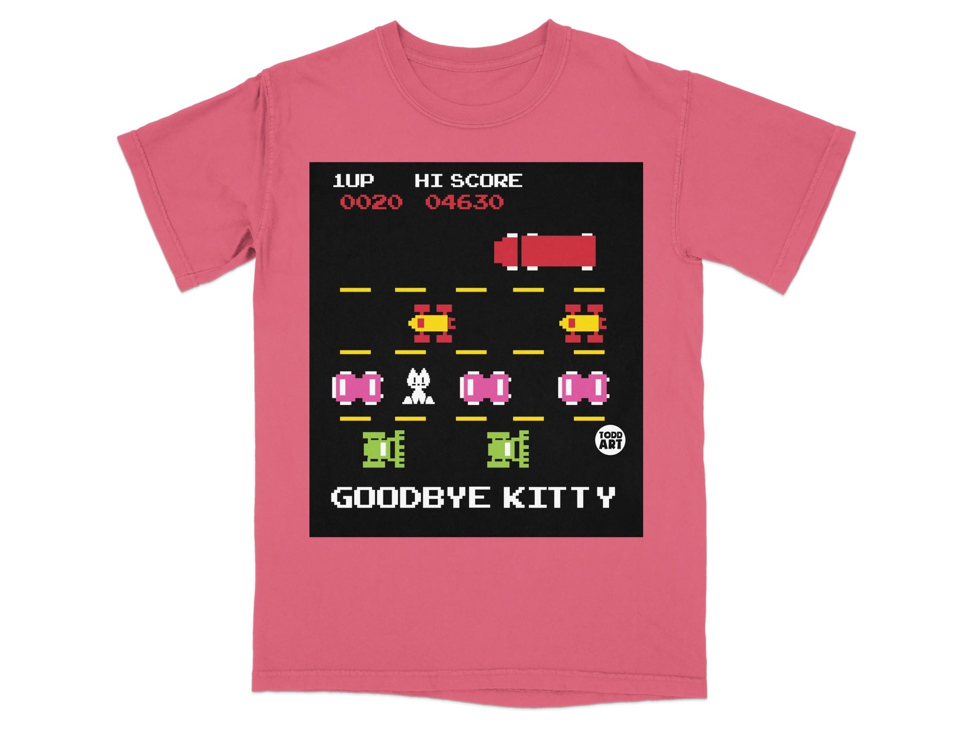 Goodbye Kitty Pixelated Retro Game T-Shirt