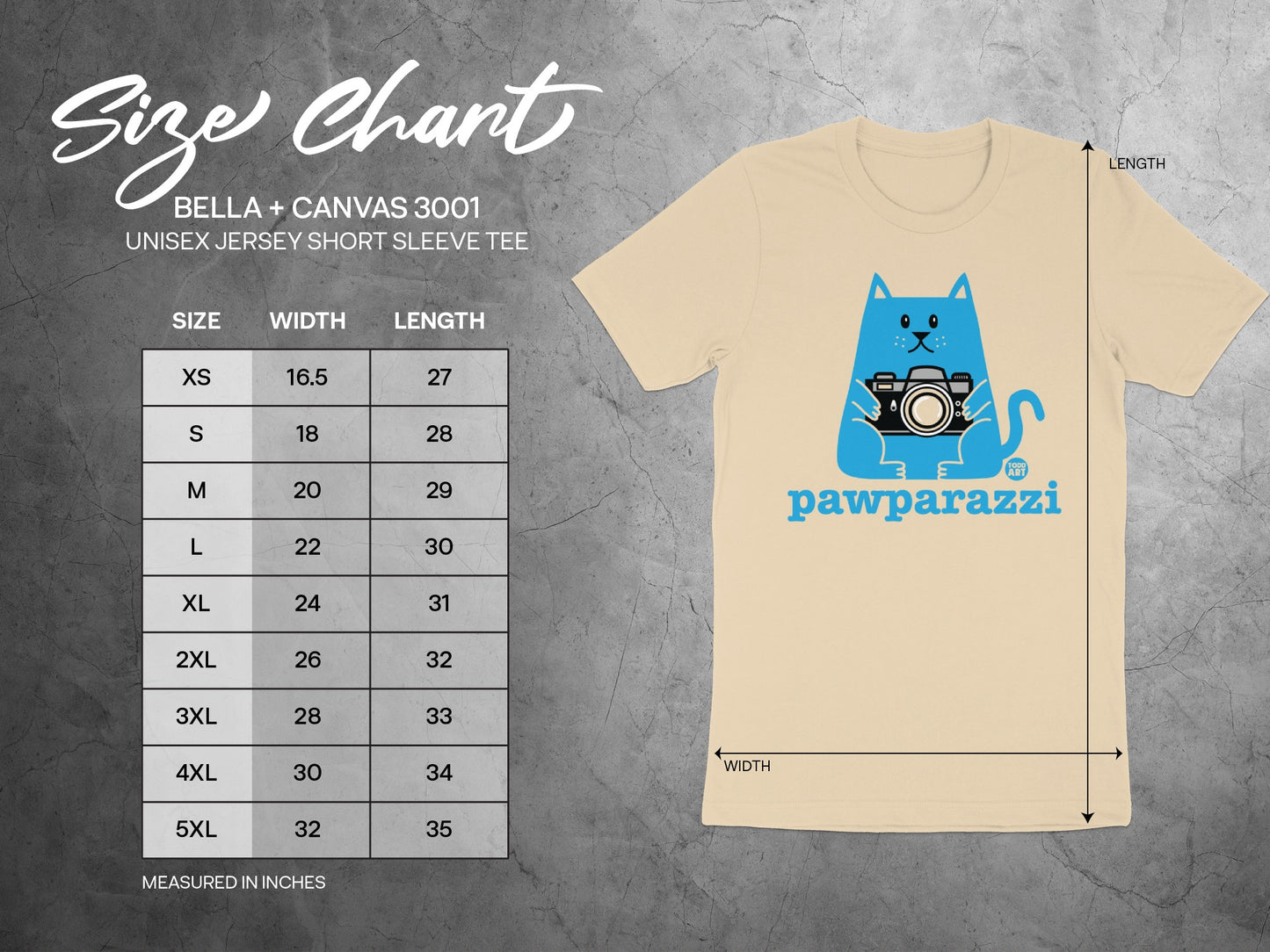 Pawparazzi Bella+Canvas 3001 Unisex Jersey Tee