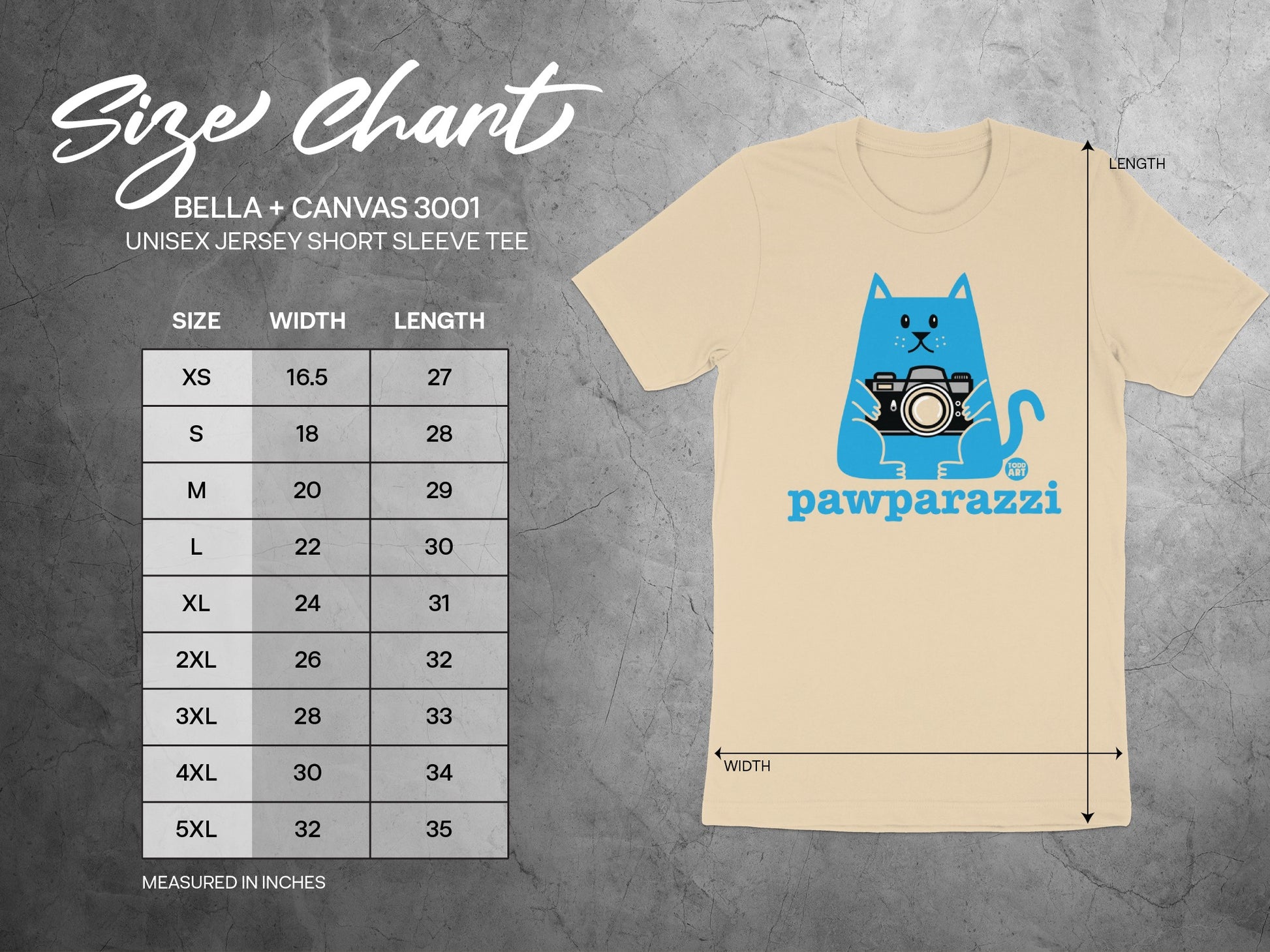 Pawparazzi Bella+Canvas 3001 Unisex Jersey Tee