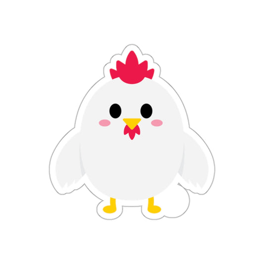 Cute Cartoon Chicken with Red Comb Sticker Product
